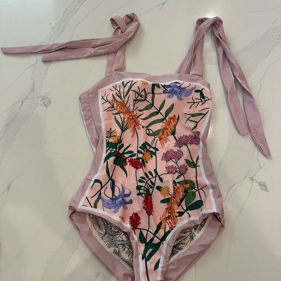 Vintage Style Reversible One Piece Swim Suit - Picture 3 of 12